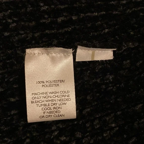 LOFT Black Chenille Open Cardigan size Medium - Picture 5 of 5